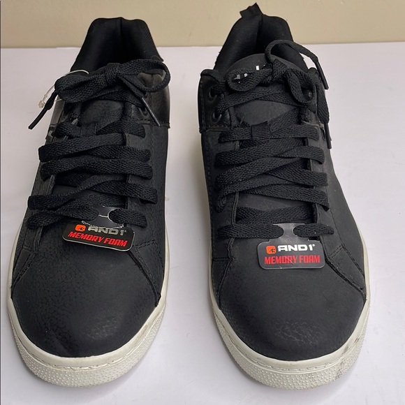 AND1 Athletic Shoes Black COURTSIDE Memory Foam Footbed Lace Up 8.5 - Picture 1 of 14